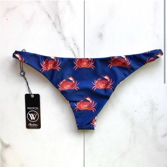 NWT Wildfox Crabby Stripe Reversible Bikini Bottom - Picture 2 of 6